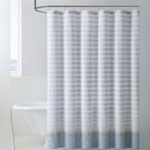 Tommy Bahama Tidal Stripe Beige Shower Curtain